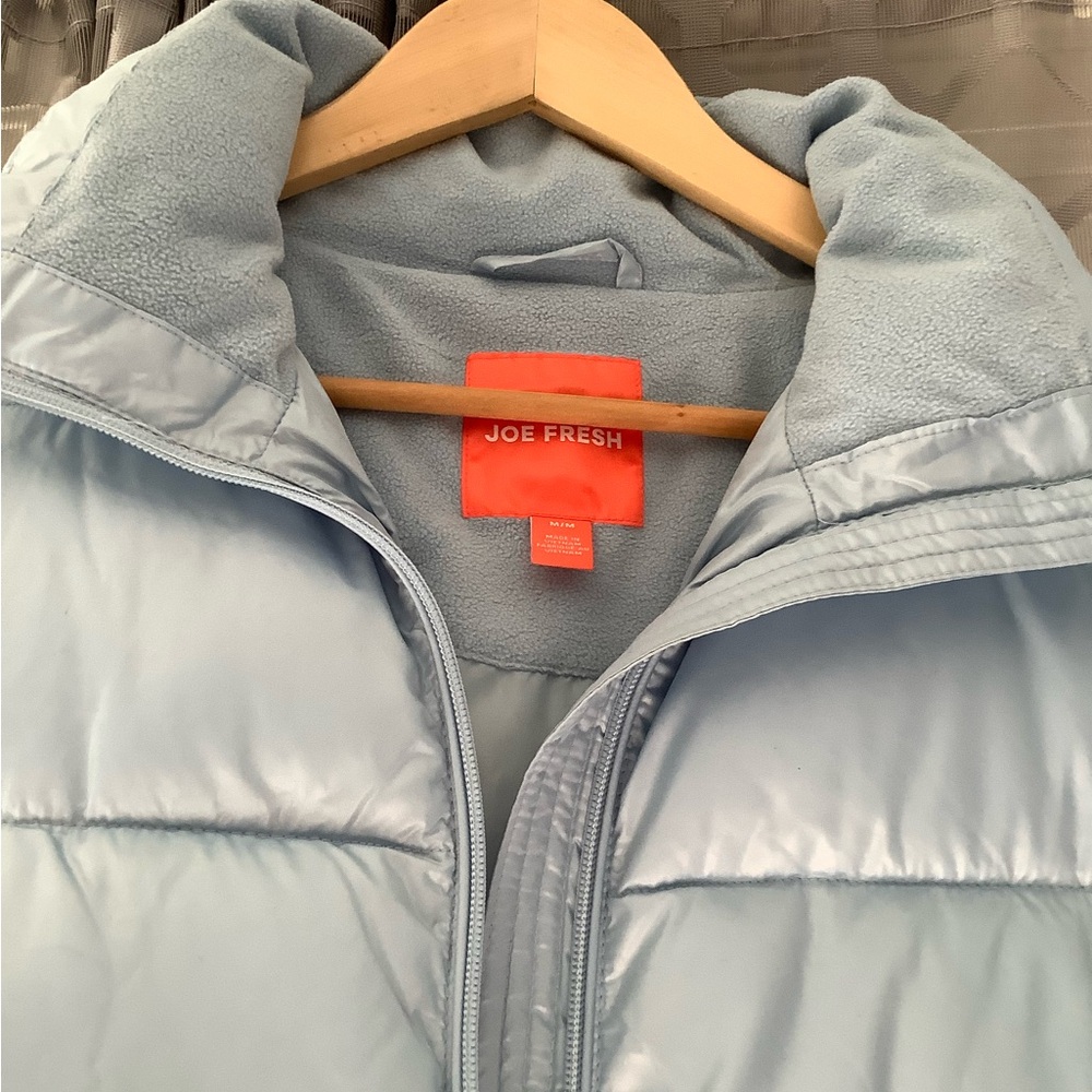 Joe Fresh, baby blue women’s puffer jacket, winter coat. Sz Med. - Picture 8 of 12
